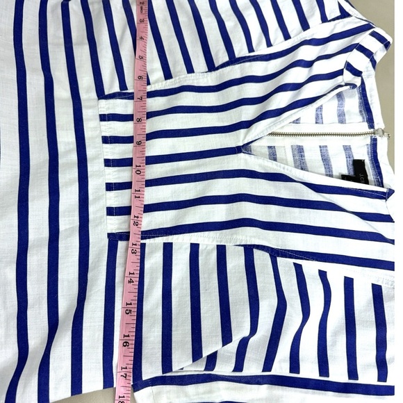 J.CREW Coastal Chic Mini Dress Split Neck Short Sleeve Women’s Sz Medium Summer - Picture 7 of 10